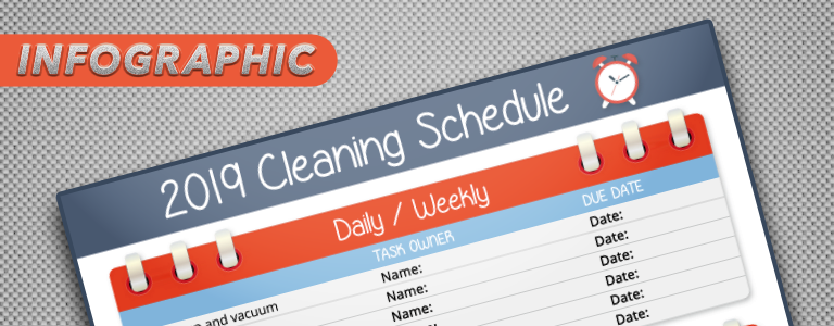 Cleaning Schedule for 2019 infographic